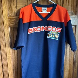 NFL Broncos Navy and Orange Shirt